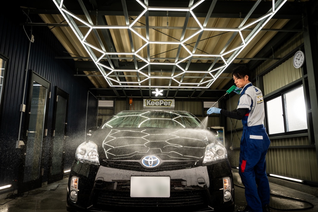 Keeperコーティング施工前の純水洗車